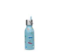 KIDS Bouteille isotherme double paroi en Inox enfant Qwetch 350 ml Honolulu Bleu - Avec bouchon sport