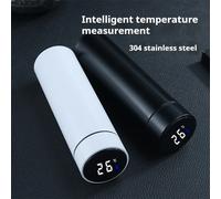 Bouteille isotherme intelligente en acier inoxydable de 500 ml, tasse à eau sportive, tasse isolée pour voiture, tasse thermique, gourde de voyage sous vide Red