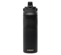 Bouteille isotherme Kambukka pour eau, avec paille, Double Isolation, 1000 ml - Noir Corbeau
