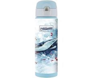Bouteille isotherme Maestro, motif Baleine, 400ml, en acier inoxydable, pour boissons chaudes ou froides Blanc G