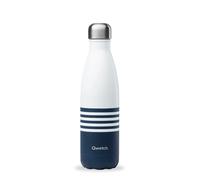 Qwetch Bouteille isotherme inox double paroi Marinière Bleu 500 ml – 24h froid/12h chaud