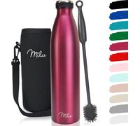 Bouteille isotherme Milu 1000 ml - Bouteille isotherme en acier inoxydable - Thermos - Bouteille isotherme à double paroi anti-fuites pour boissons chaudes et froides (Berry)