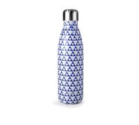 IBILI - Bouteille Isotherme Mosaic Bleu (Mosaïque Bleue), 500 ml, Acier Inoxydable 18/10, Double Paroi, Réutilisable