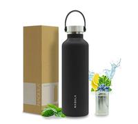 Bouteille isotherme NAQULA avec poignée de transport et infuseur amovible pour thé ou fruits - Gourde en acier inoxydable anti-fuite, convient aux boissons gazeuses, bouteille isotherme chaude et