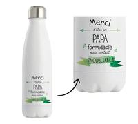 Bouteille isotherme Papa inoubliable homme | Gourde Réutilisable Cadeau Fête des Pères, Famille/Amis