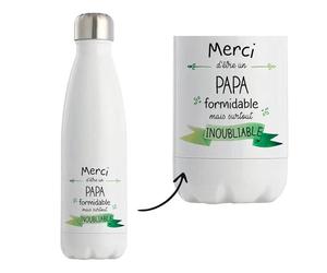 Bouteille isotherme Papa inoubliable homme | Gourde Réutilisable Cadeau Fête des Pères, Famille/Amis
