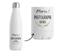 Bouteille Isotherme - Photographe Adorée - 500 Ml - Acier Inoxydable - Design Moderne - Mixte Multicolore