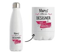 Bouteille Isotherme - Planetee - 500 Ml - Acier Inoxydable - Design Moderne - Réutilisable Multicolore