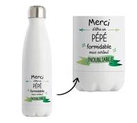 Bouteille Isotherme - Planetee - Pépé Inoubliable Homme - 500 Ml - Acier Inoxydable - Design Moderne Multicolore