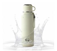 Bouteille isotherme pour boissons chaudes, 1000 ml, double paroi isotherme avec paille, en acier inoxydable, garde les boissons chaudes ou froides pour randonnée, vélo, camping, pêche, randonnée