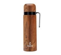 Bouteille isotherme pour Yerba Mate - Isolation sous vide avec double paroi en acier inoxydable - Sans BPA - Une bouteille thermique spécialement conçue pour une utilisation avec tasse ou gourde