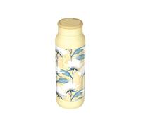 Bouteille Isotherme Pulse 700ml en Acier Inoxydable Motif Magnolia à l'Aquarelle Jaune