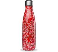 Bouteille isotherme double paroi en Inox Qwetch 500 ml Fleurs Rouge