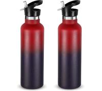 Bouteille isotherme rouge-violet 750 ml en acier inoxydable pour enfants et le sport