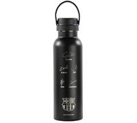 safta F.C. Barcelona Black - Bouteille isotherme, bouteille d'eau, acier inoxydable, double isolation, 12h de boisson chaude et 24h de boisson froide, 7,3 x 25 cm, 600 ml, Noir, M, Décontracté