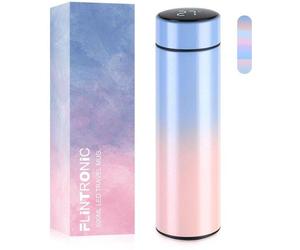 Bouteille isotherme sous vide en acier inoxydable, 500 ml, avec affichage de la température sur écran tactile et corps en acier inoxydable 304 huilé, étanche et résistant aux fuites, sans BPA.