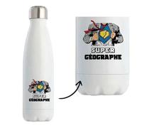 Bouteille Isotherme - Super Géographe - 500 Ml - Acier Inoxydable - Mixte - Design Moderne Multicolore