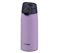 Bouteille isotherme Tiger MCT-K 350 mL Self-Locking One-Push, ouverture one-push, verrouillage automatique, sans BPA, conservation froid 24h et chaud 12h, conçue au Japon, couleur lilas