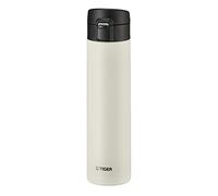 Bouteille isotherme Tiger MKA-K 600 mL Easy-Drinking One-Push, ouverture one-push, ultra légère, sans BPA, conservation froid 24h et chaud 12h, conçue au Japon, couleur aigrette blanche