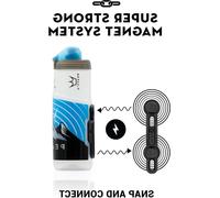 Bouteille magnétique pour vélo - Porte-gourde - Pour boire en déplacement - Système de fixation et de libération facile - 450 ml - Transparente