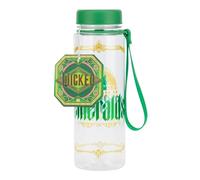 Paladone Wicked Bouteille d'eau avec sangle - Bouteille sous licence officielle Disney feuille d'or et paillettes vertes anti-fuite avec poignée de transport, cadeau pour les fans de musique 650 ml