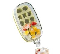 Bouteille pour machine à glace - Plastique gris, taille moyenne, deux compartiments, support de presse réutilisable, moule à presser peu encombrant, accessoire pour refroidir les boissons, cocktail