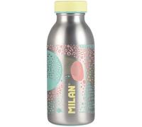 MILAN® Bouteille isotherme en acier inoxydable 354 ml série Silver, jaune