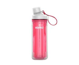 Bouteille Source ECO Tritan Double Wall 0.60 L Clickseal berry/red strap