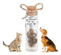 Bouteille Souvenir de Poils d'animaux, Pot commémoratif en Verre avec