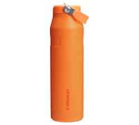 Bouteille Stanley IceFlow avec couvercle à rabat et paille – 1 100 ml, jaune doré et corail