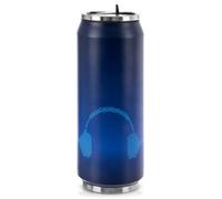 Bouteille Thermique Canette 500ml Inox Marine Paille Intégrée Étanche