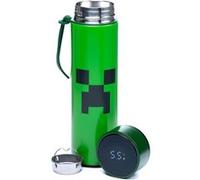 Bouteille Isolée (Gourde) en Acier Inoxydable avec Thermomètre Digital Boissons Chaudes ou Froides Minecraft - Creeper