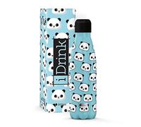 Bouteille thermique en acier à double paroi I-Drink 350/500/750/1000 ml, Décorée (350 ML, Panda)