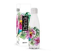 Bouteille thermique en acier à double paroi I-Drink 350/500/750/1000 ml, Décorée (500 ML, Colibri)