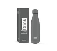 Bouteille thermique en acier à double paroi I-Drink 350/500/750/1000 ml, Décorée (500 ML, Gris)