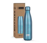 Bouteille thermique en acier à double paroi I-Drink 350/500/750/1000 ml, Décorée (500 ML, Vert Mètallique)