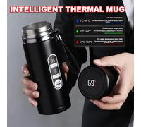 Bouteille thermos en acier inoxydable avec affichage LED de la température, bouteille d'eau à thé Sus304, d'extraction à vide, portable, standardisation, 500ml, 1 litre Gold