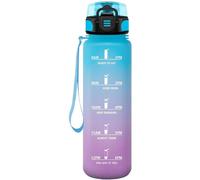 Bouteille Unyqoos® de 500 ml – étanche, idéale pour le sport et la vie quotidienne, fabriquée en plastique de qualité alimentaire, avec un couvercle rabattable, antidérapante, avec filtre à fruits et 