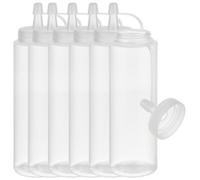 Bouteille verseuse souple, 260 ml, set de 6, transparent
