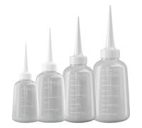 Bouteilles à presser translucides, 4 pièces, bouteille à buse | Pissette multifonctionnelle idéale pour l ' huile de colle et l ' utilisation en laboratoire dans l ' artisanat