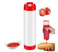Bouteilles compressibles | Bouteille d'assaisonnement à double tête,Distributeur anti-fuite de 16 oz à grande capacité - Idéal pour les sauces piquantes et la sauce barbecue