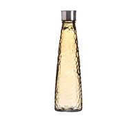Bouteilles d'eau en verre de 750 ml vintage hermétiques avec bouchon à visser pour réfrigérateur et conservation de rangement coloré transparent en relief (diamant, jaune)