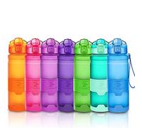 Bouteilles d'eau sport, 400ml/500ml/700ml/1L gourdes eau, réutilisable tritan plastique, sans bpa & anti-fuite | grande bouteille fitness pour randonnée, voyager, yoga, gym, gourde ouvrir en 1 clic