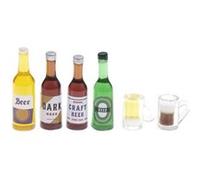 Bouteilles et verres à bière miniatures, 6 pcs pour le monde des lutins - Rico Design(...) - multicolor multicolor G