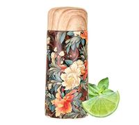 Bouteilles isothermes - Gourde isotherme avec couvercle aspect bois - Tasse de voyage anti-fuite - Récipient léger pour camping, randonnée, pique-nique, école et cyclisme
