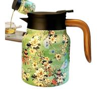 Bouteilles Thermiques Bouteille Thermique - Bouteille Thermique Pour Thé Motif Floral Vintage De 1000 Ml, Séparateur Intégré Pour La Préparation Du Thé | Bouteille Thermoss En Acier Inoxydable Avec