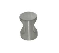 Bouton à encoche - en zamak - nickelé mat - 16 mm CADAP