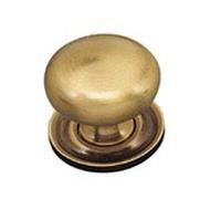 Bouton anglais 2003 Ø 30 mm avec rosace laiton patine