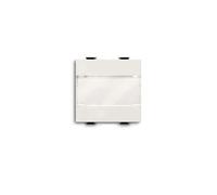 Bouton avec porte-nom 1P 16 A NO 2 modules Abb Chiara 2CSK1031CH