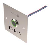 Bouton capteur infrarouge blanc/vert plaque large Sewosy PB19IR_L